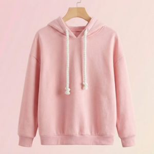 Bubblegum Chunky Rope Crop Hoodie